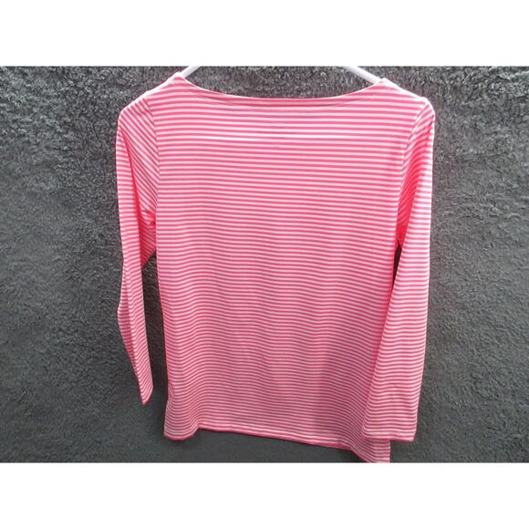 Vineyard Vines Women's XS Sankaty Striped Pink White Polyester Blend Top - Picture 10 of 10
